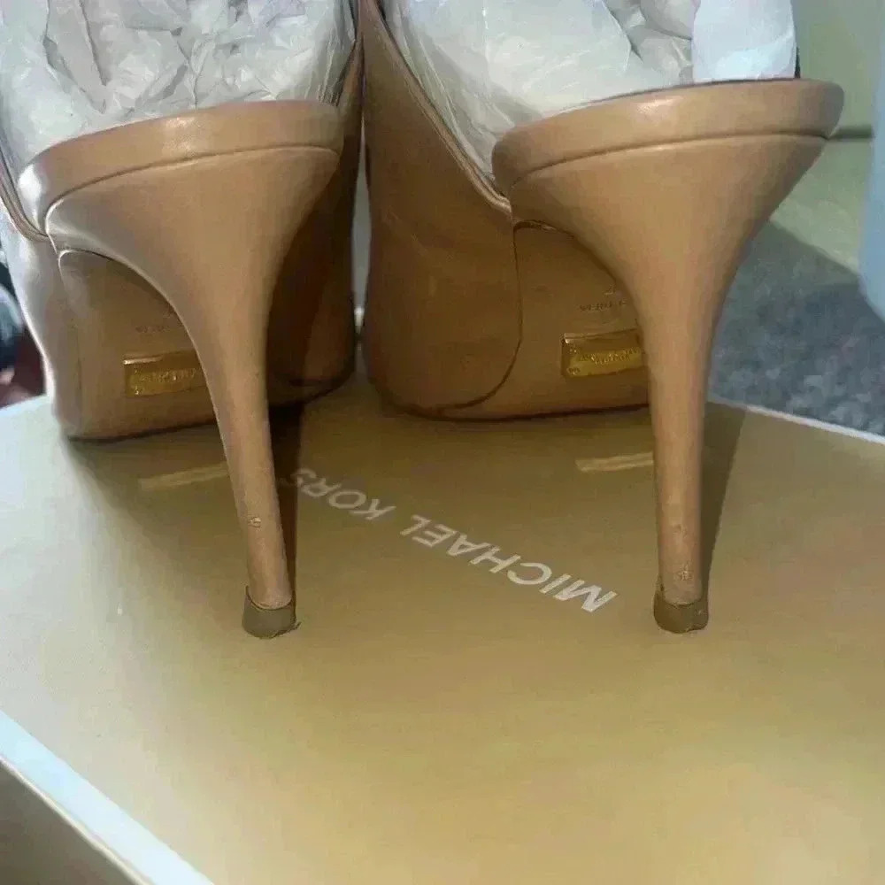 Michael Kors Collection Nude Mule Pumps sz 10 - Picture 7 of 10